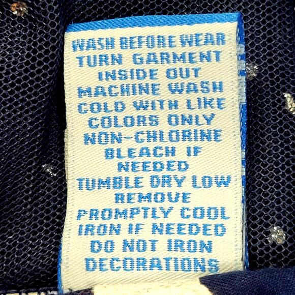 Blue Multi-layered Tulle Skirt with Silver Stars Girl's Size M - Picture 4 of 6